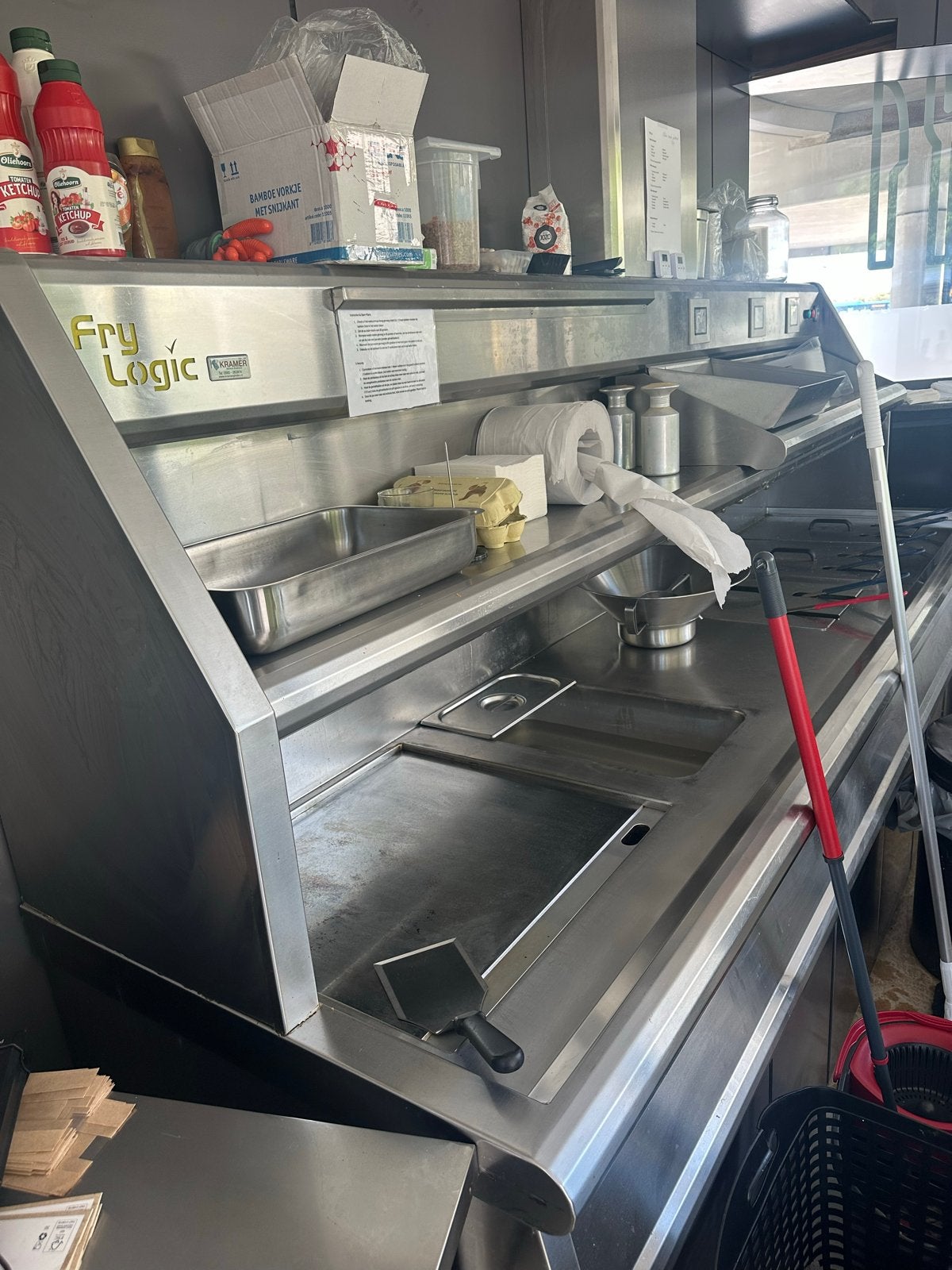 Professionele Frituurwand met Grillplaat - Fry Logic, Ophalen, Gebruikt, Fornuis, Frituur en Grillen