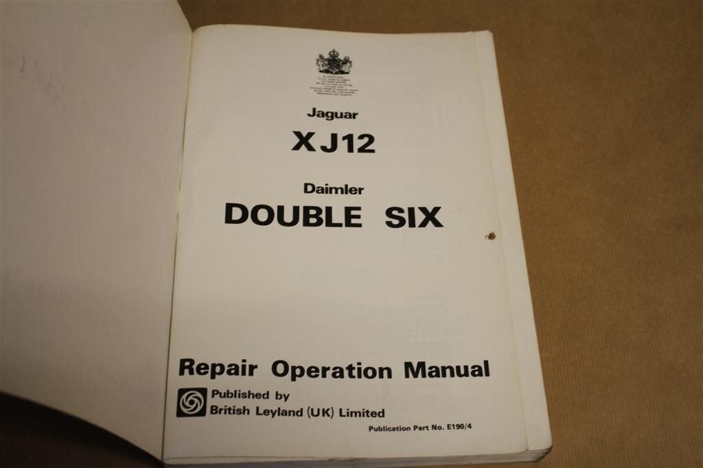Jaguar XJ12 - Daimler Double Six - Repair Operation Manual, Ophalen of Verzenden