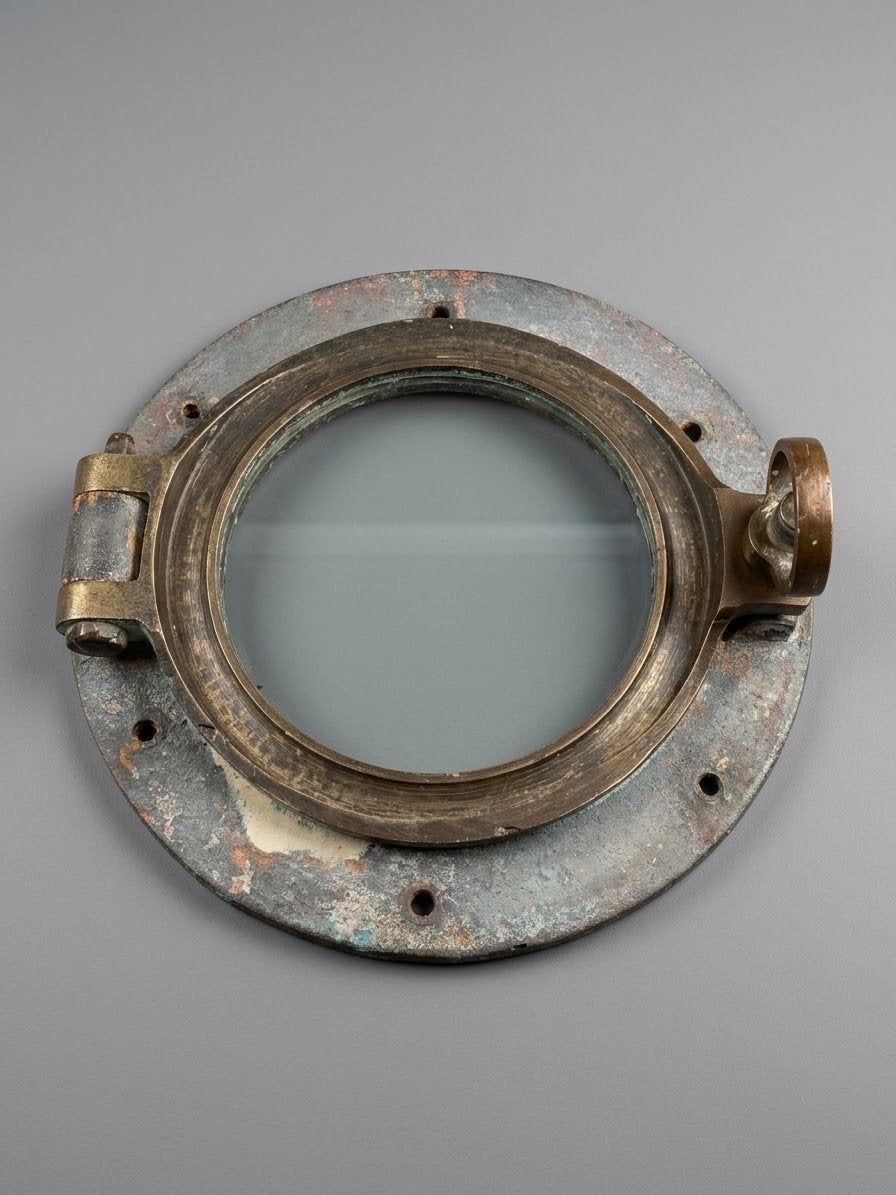 Zware Bronzen / Messing Patrijspoort (Ca 28 cm), Ophalen of Verzenden