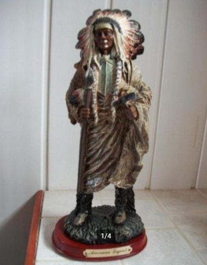 Beeld / Indiaan / American Legend / Geronimo / 30 cm, Ophalen of Verzenden, Zo goed als nieuw, Mens