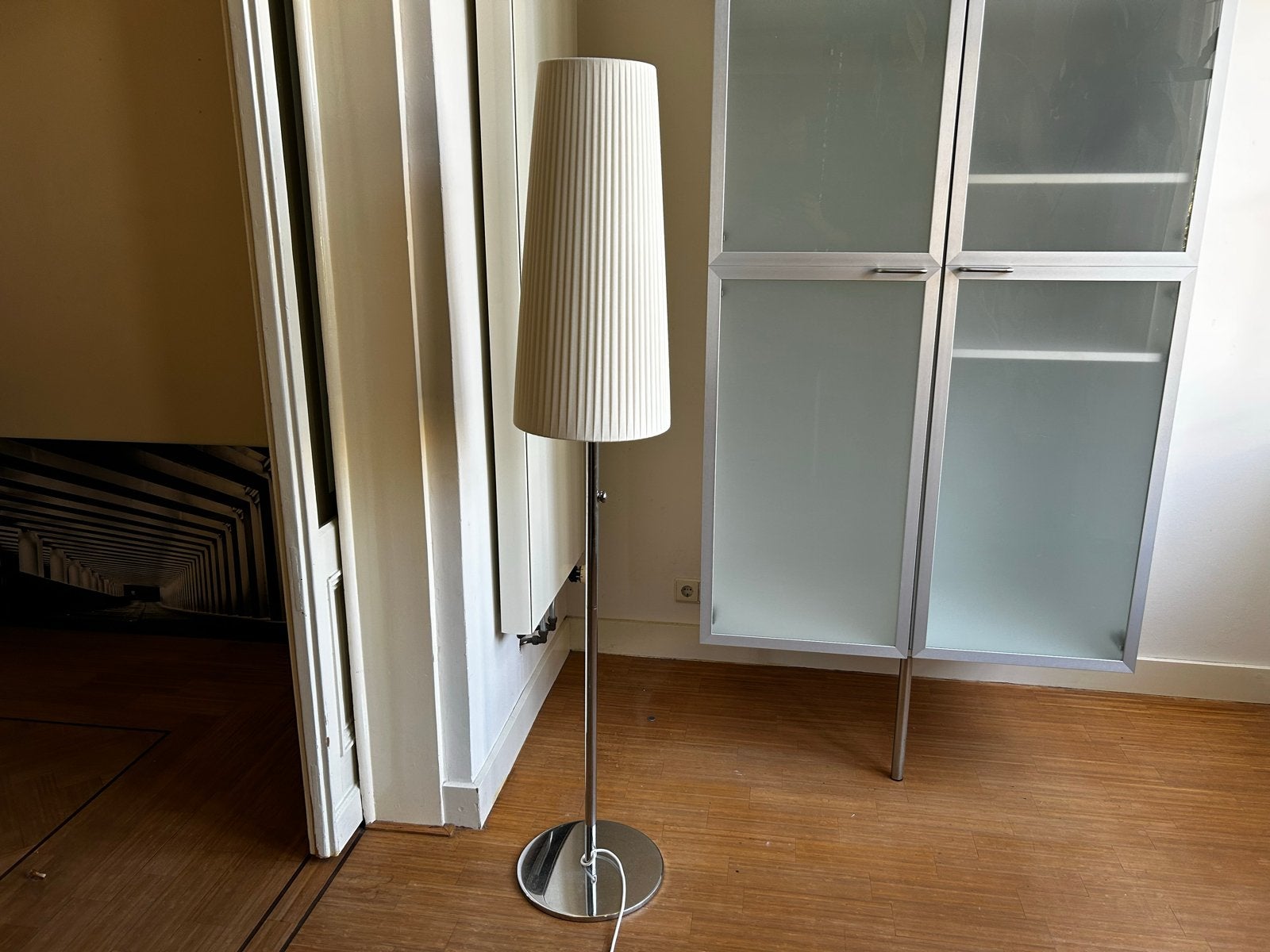 Stijlvolle staande lamp - 1.80m hoog, Ophalen, Gebruikt, Metaal, 150 tot 200 cm