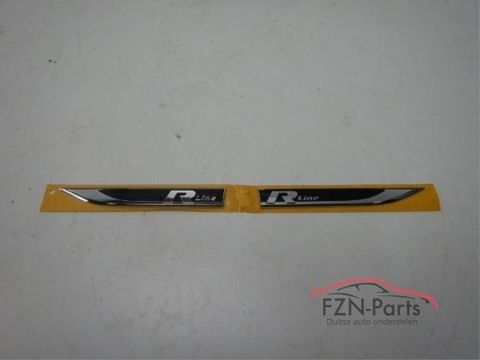 VW Golf 7 R-Line Embleem Sticker Logo Zijscherm L + R (5G085, Ophalen of Verzenden, Gebruikt