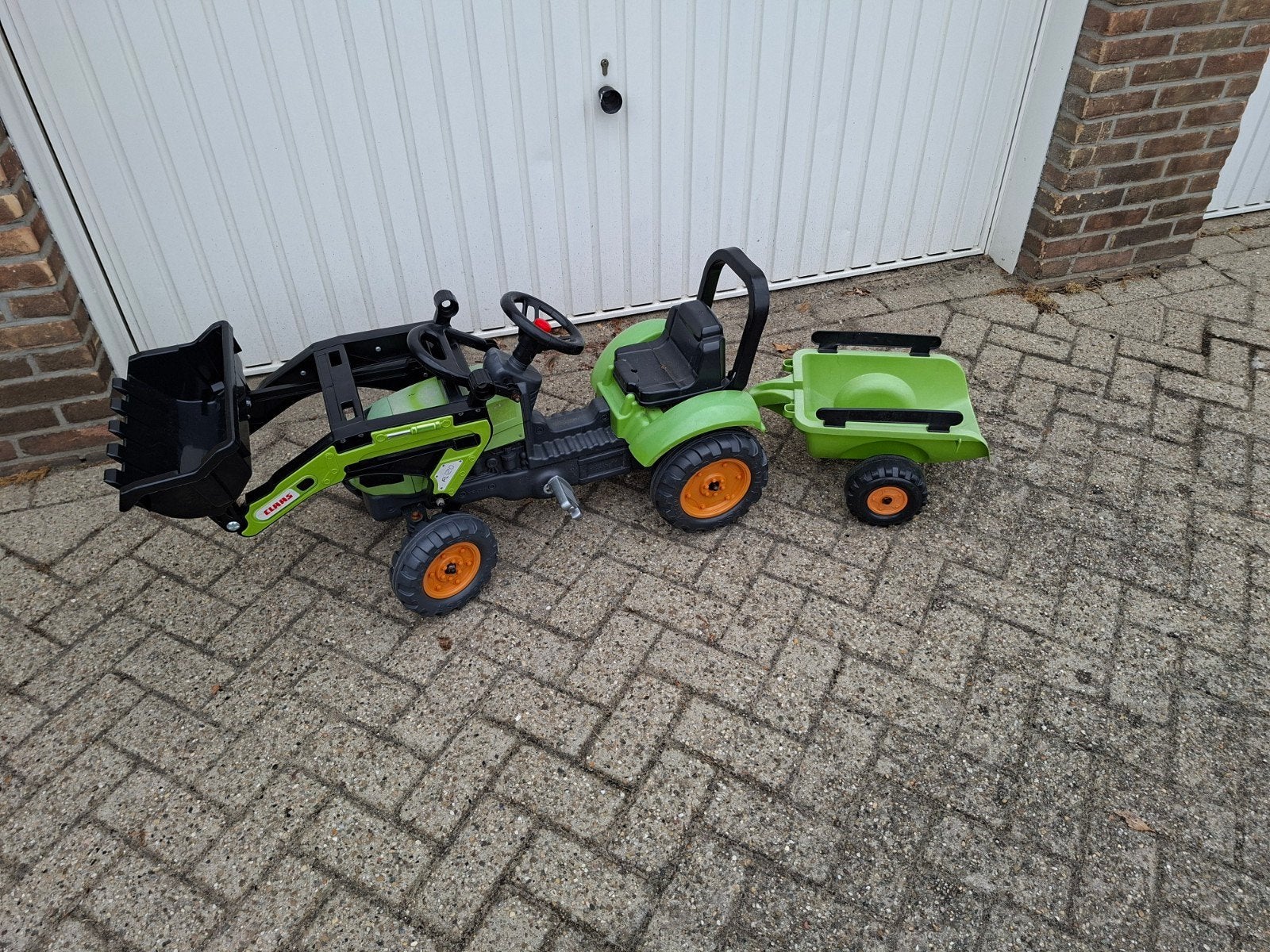 Claas traptractor met voorlader en aanhanger, Ophalen, Gebruikt, Trapvoertuig