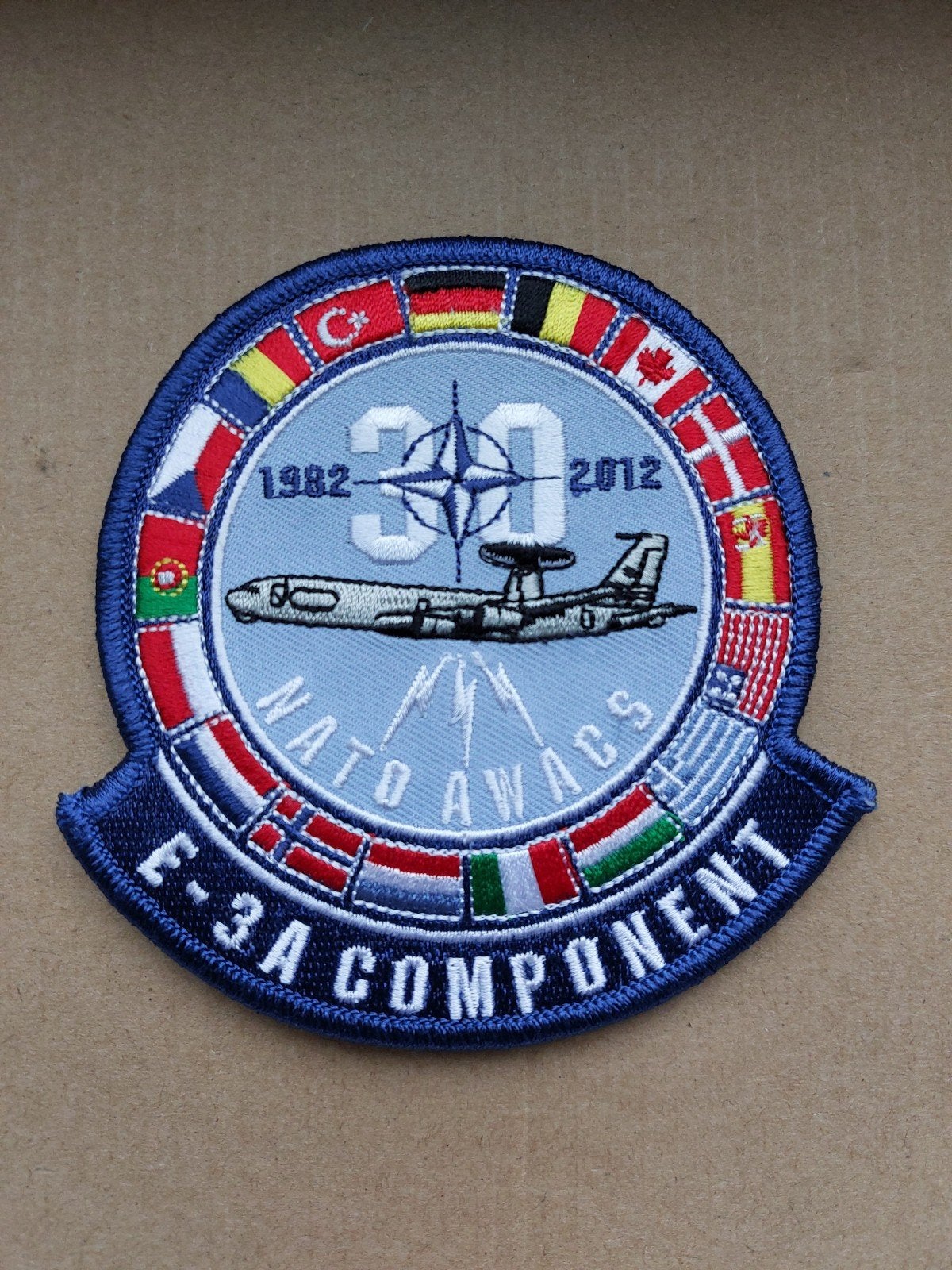 Patch 30 jaar NATO AWACS, Verzenden, Luchtmacht, Nederland, Embleem of Badge