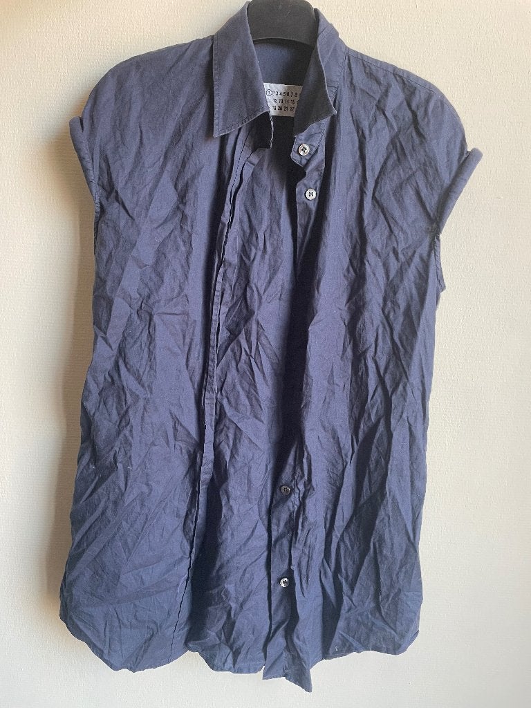 Maison Martin Margiela top, Kleding | Dames, Maat 38/40 (M), Blauw, Ophalen of Verzenden, Zonder mouw