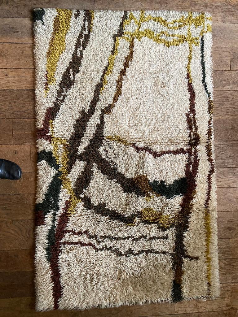 Vloerkleed schapenwol handgemaakt (2x), Ophalen, 100 tot 150 cm, Zo goed als nieuw, 150 tot 200 cm