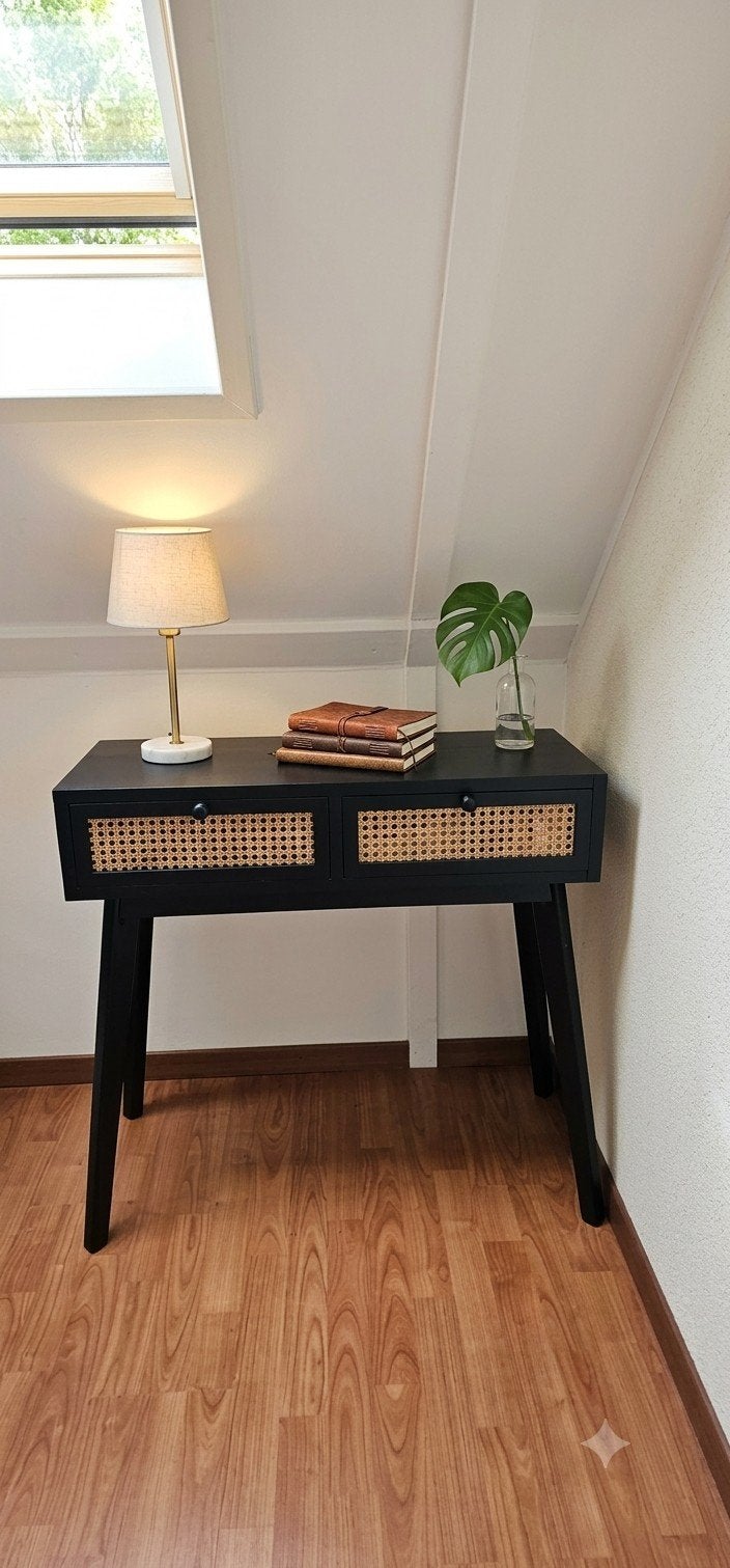 Sidetable Java met laden - bruin - 77.5x80x30 cm, Ophalen of Verzenden, 25 tot 50 cm, Rechthoekig, 100 tot 150 cm