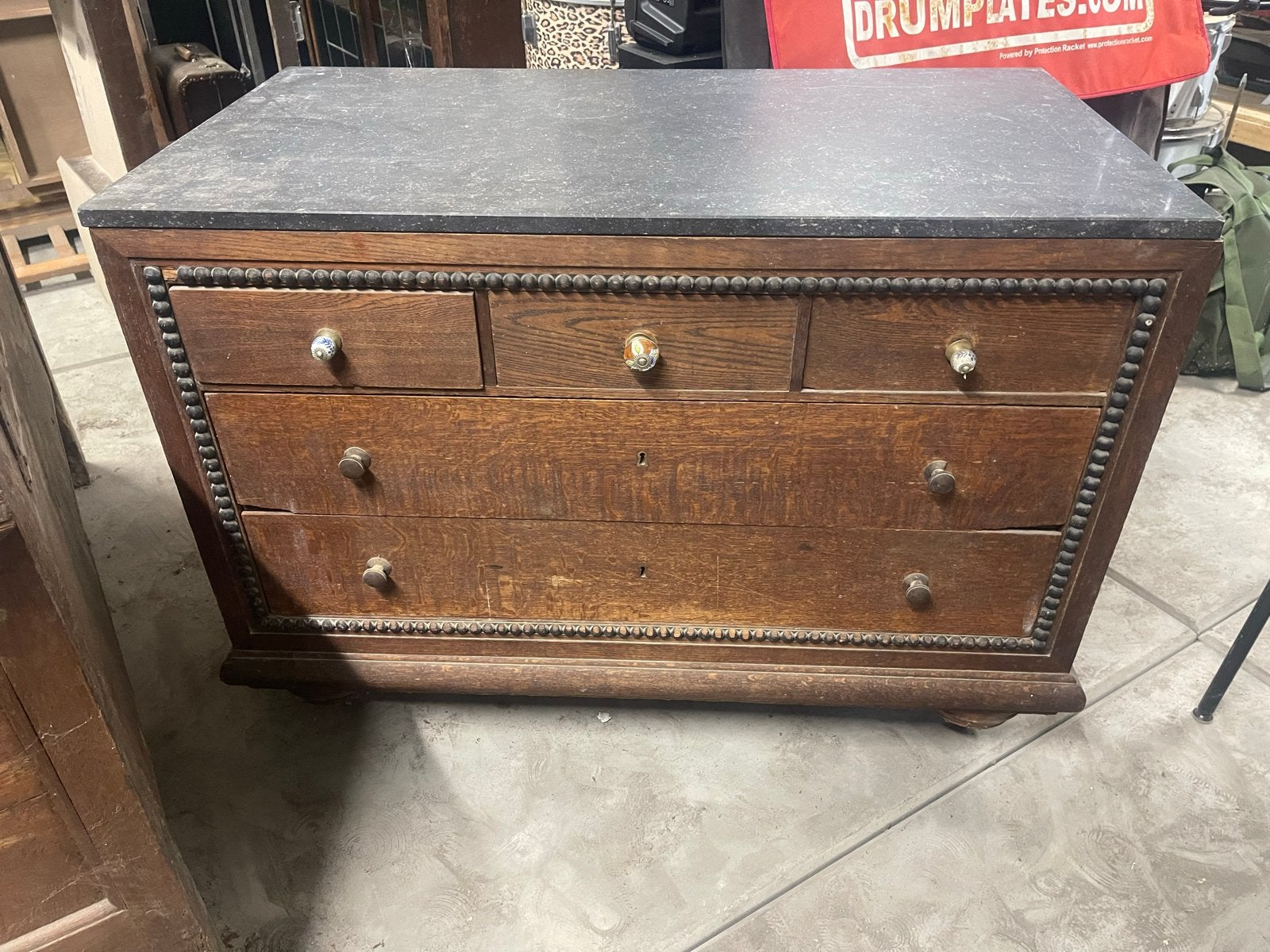 Antieke Commode met Natuurstenen Blad - Loods Opruiming, Ophalen