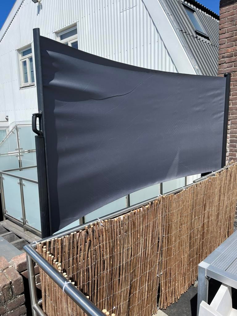 Windscherm voor Terras Zwart, Ophalen, Nieuw
