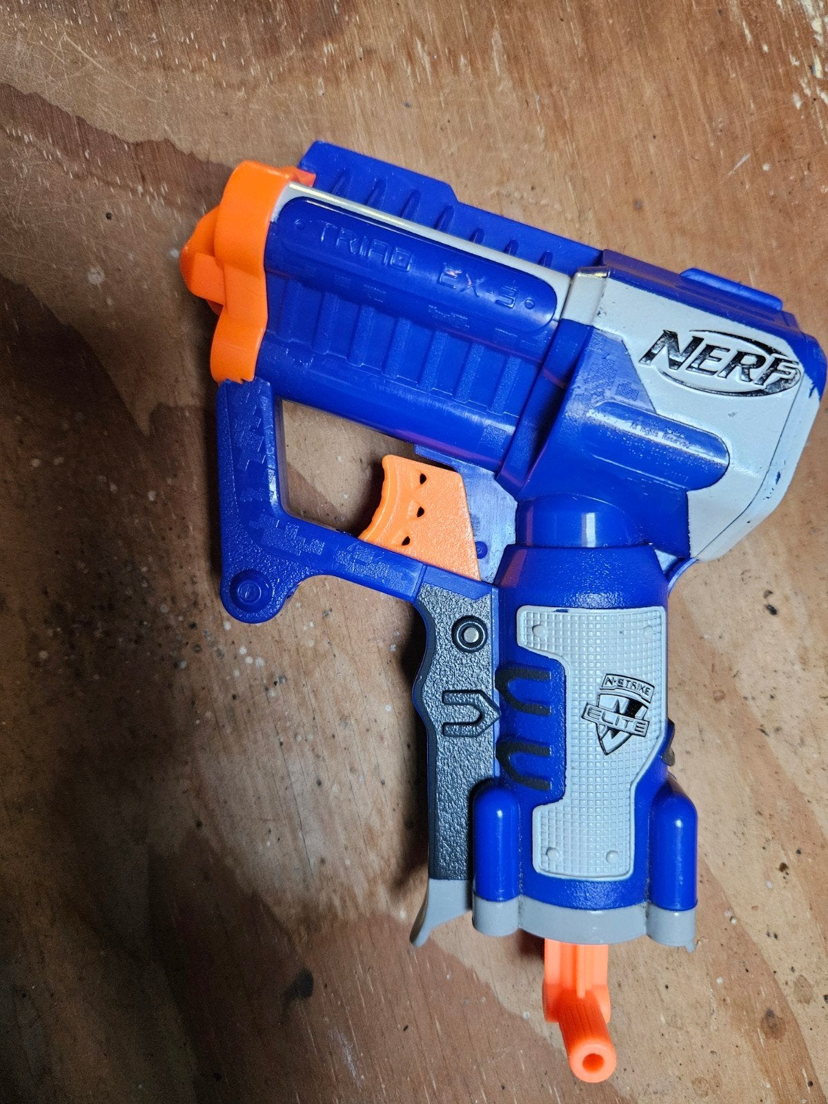 Nerf N-Strike Elite Triad EX-3 Blaster, Ophalen of Verzenden, Gebruikt