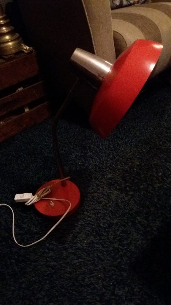 vintage oranje lamp, Ophalen of Verzenden