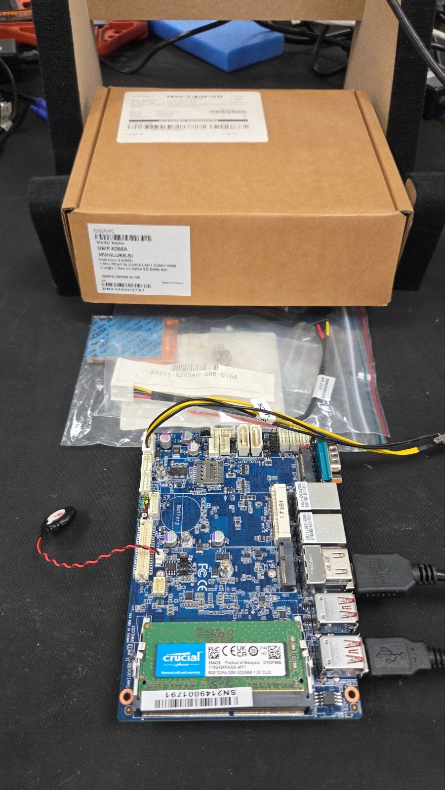 GigaIPC QBiP-8265A (i5-8265u), Computers en Software, 3,5" SBC, DDR4, Ophalen of Verzenden, Zo goed als nieuw