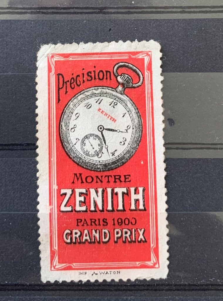 Sluitzegel zakhorloge Zenith, Verzenden, T/m 1940, Gestempeld