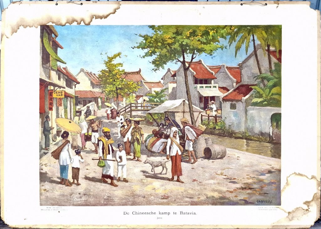 De Chineesche Kamp te Batavia. Java / J. Gabriëlse, Antiek en Kunst, Ophalen, Geschiedenis