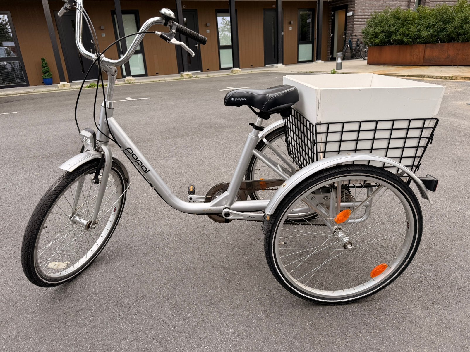 Driewieler Popal met grote transportbak, Fietsen en Brommers, Ophalen, Gebruikt, Schijfrem