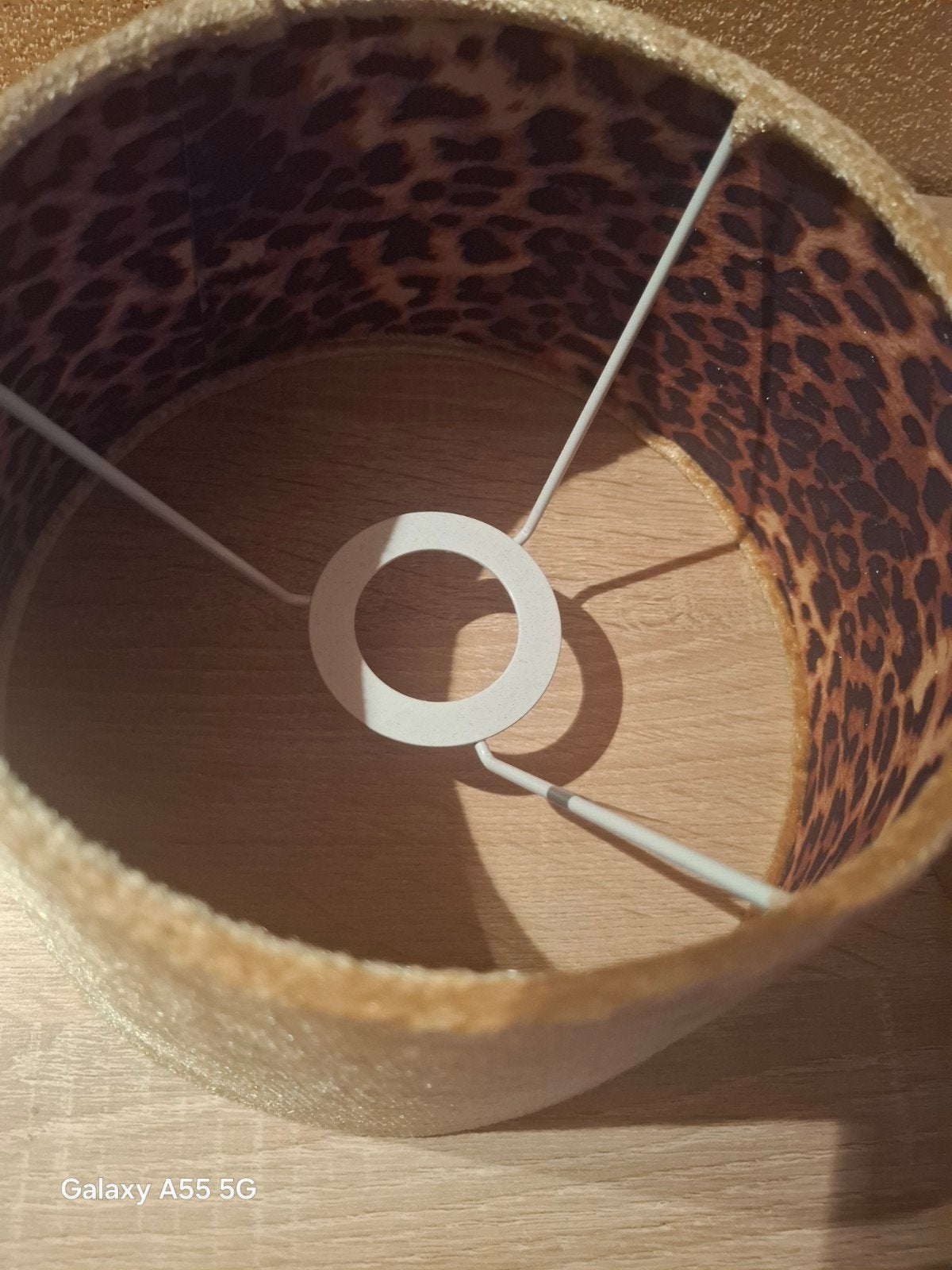 Leopard print lampenkap - Nieuw, Ophalen, Nieuw, Beige, Rond