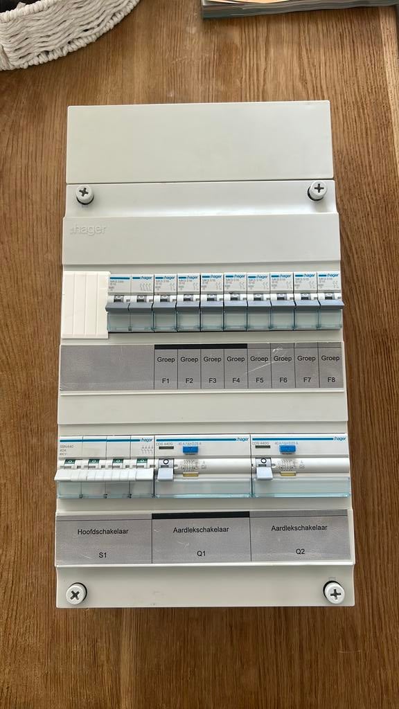 Hager - Groepenkast 3- Fase - 8Groep/2Als/kookgroep, Ophalen of Verzenden, Zo goed als nieuw, Overige typen