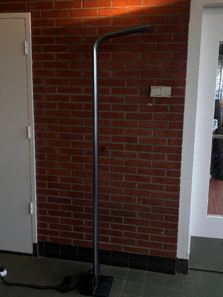Gianfranco Frattini Staande Lamp Chroom Metaal, Huis en Inrichting, Lampen | Vloerlampen, Gebruikt, 150 tot 200 cm, Metaal, Overige fittingen
