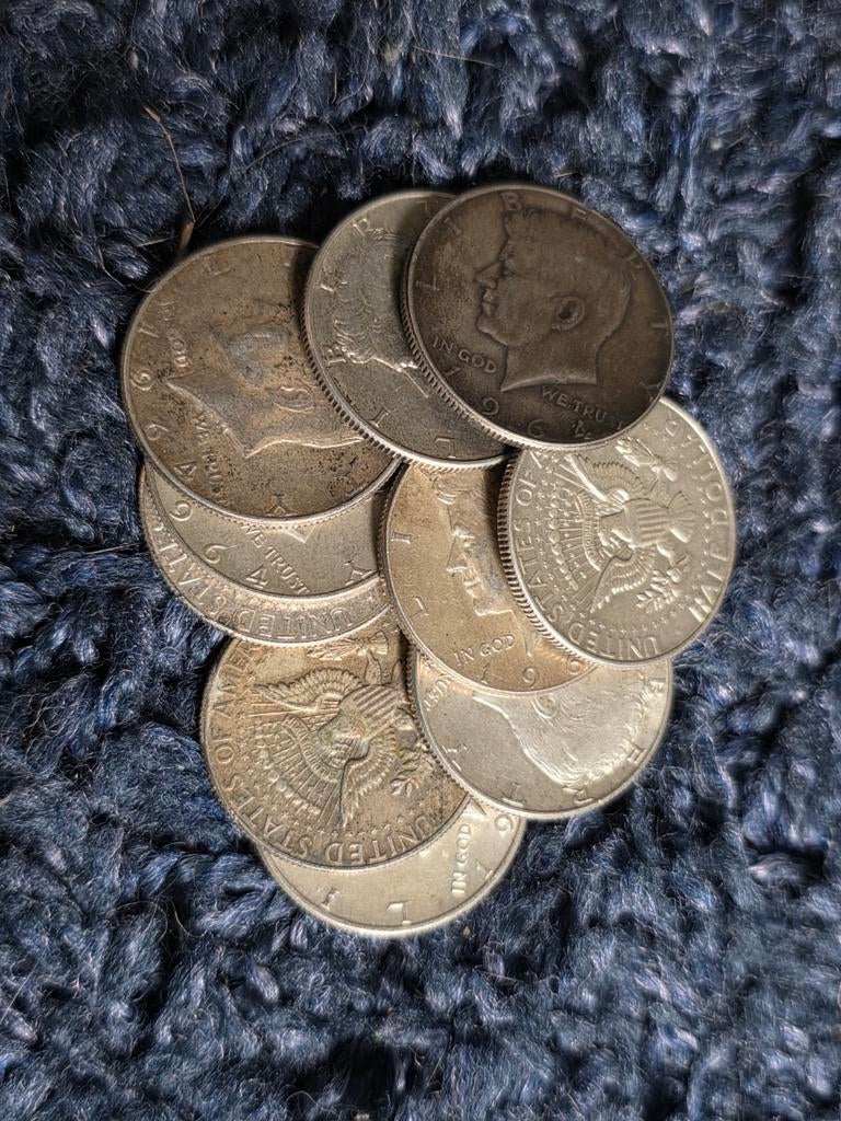 10x halve dollar 1964 Amerika, Postzegels en Munten, Munten | Amerika, Verzenden, Noord-Amerika, Setje, Zilver