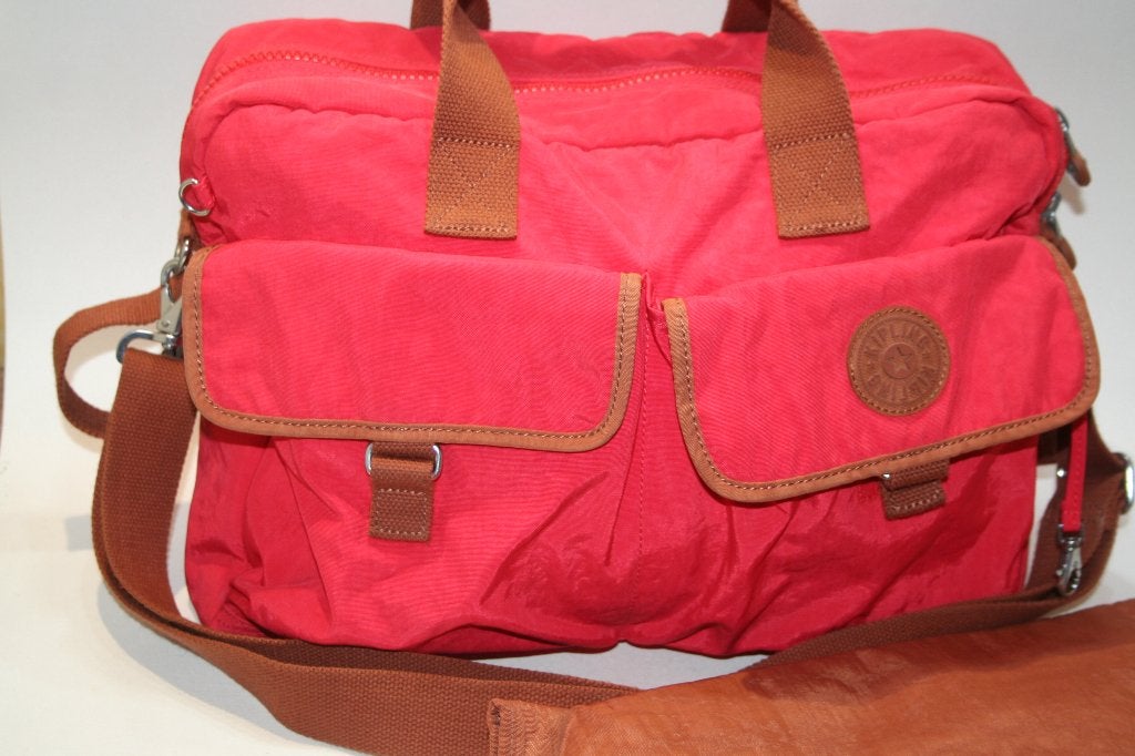 Kipling K08263 luiertas / shopper + aapje. Heel mooie staat, Verzenden, Schoudertas functie, Gebruikt, Oranje