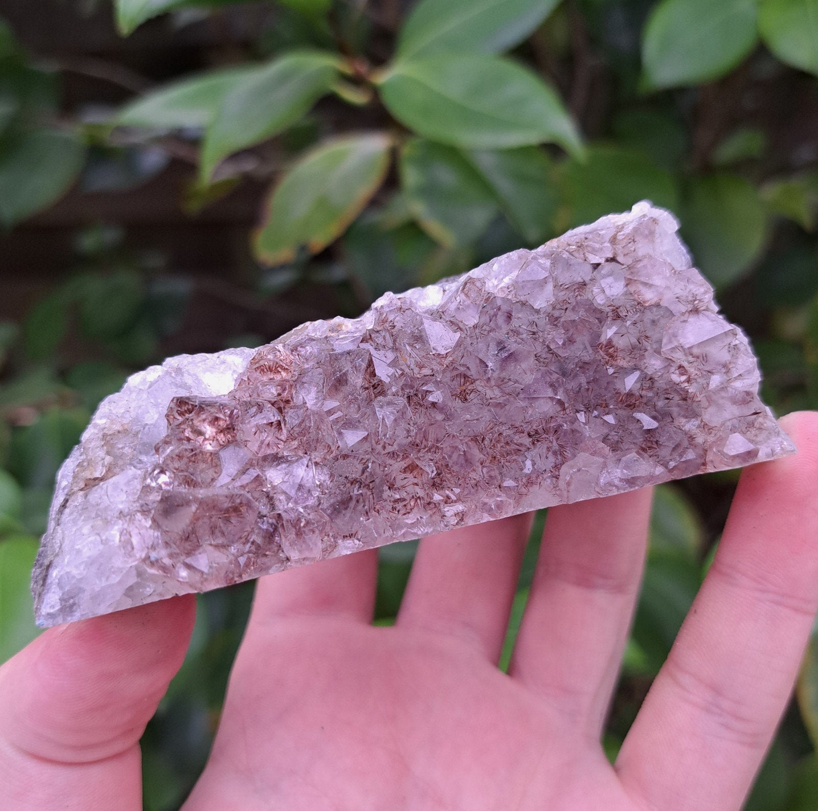Amethist met Ghoetiet insluitsels verzamelstuk mineralen, Ophalen of Verzenden