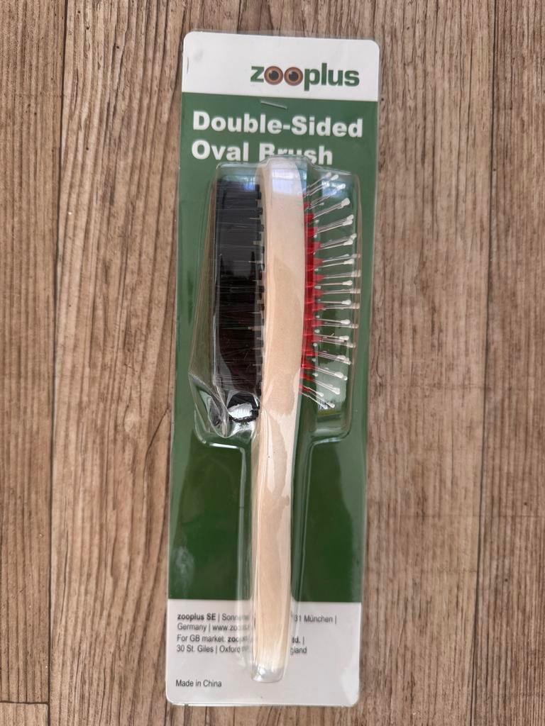 dubbelzijdige ovale borstel voor honden, Dieren en Toebehoren, Honden-accessoires, Ophalen