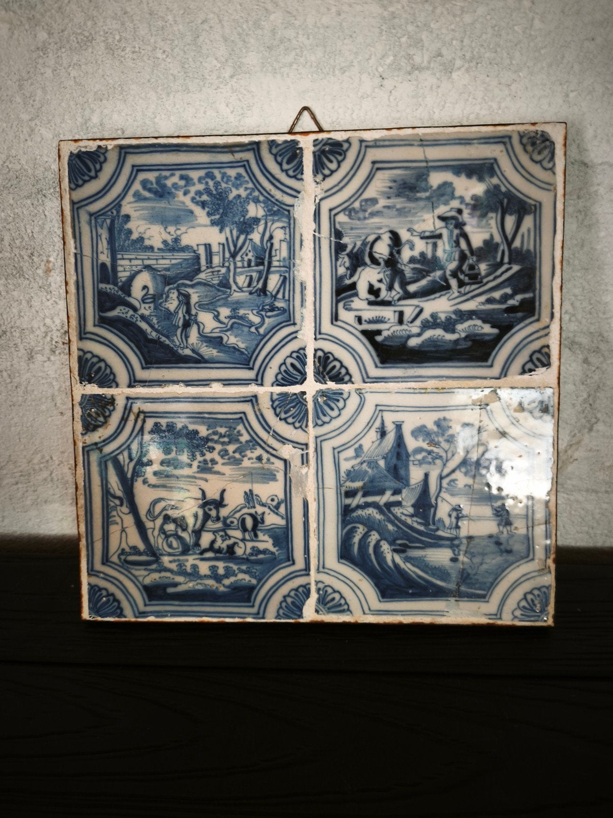 Bodemvondst oude tegels uit Delft, Ophalen of Verzenden