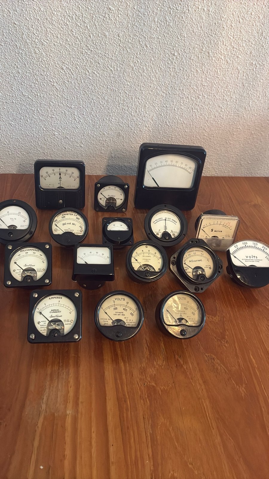16 WO2 Volt- en Ampèremeters - Diverse Meters Collectie, Ophalen of Verzenden
