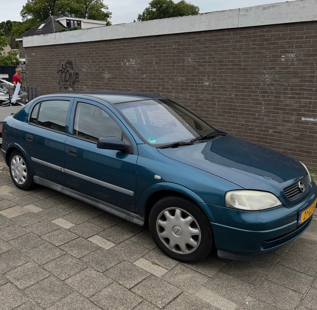 Opel Astra 1.6 8V 5D 2001 Blauw, Voorwielaandrijving, 1063 kg, Elektrische ramen, 4 cilinders