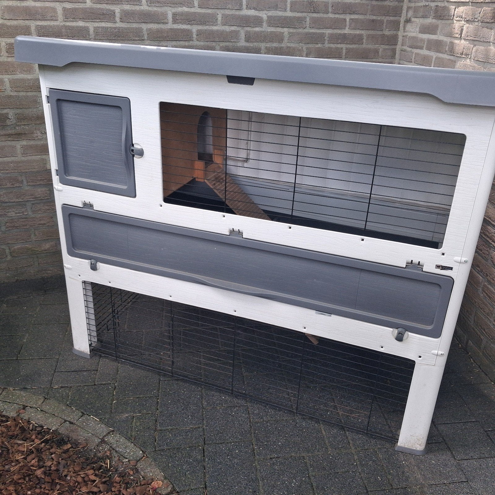 Goede staat!Ferplast kon.hok Grand Lodge incl eten, stro etc, Ophalen, 110 cm of meer, Hok, 90 cm of meer