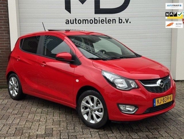 Opel KARL 1.0 Innovation+ -1e eig.-Schuifdak-Trekhaak-Cruise, Voorwielaandrijving, Gebruikt, Leder en Stof, Origineel Nederlands