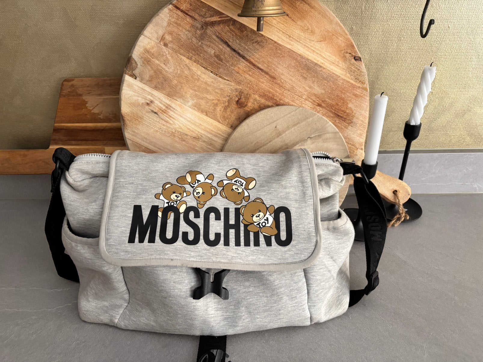 Moschino luiertas, Verzorgingstas, Overige merken, Ophalen of Verzenden, Zo goed als nieuw