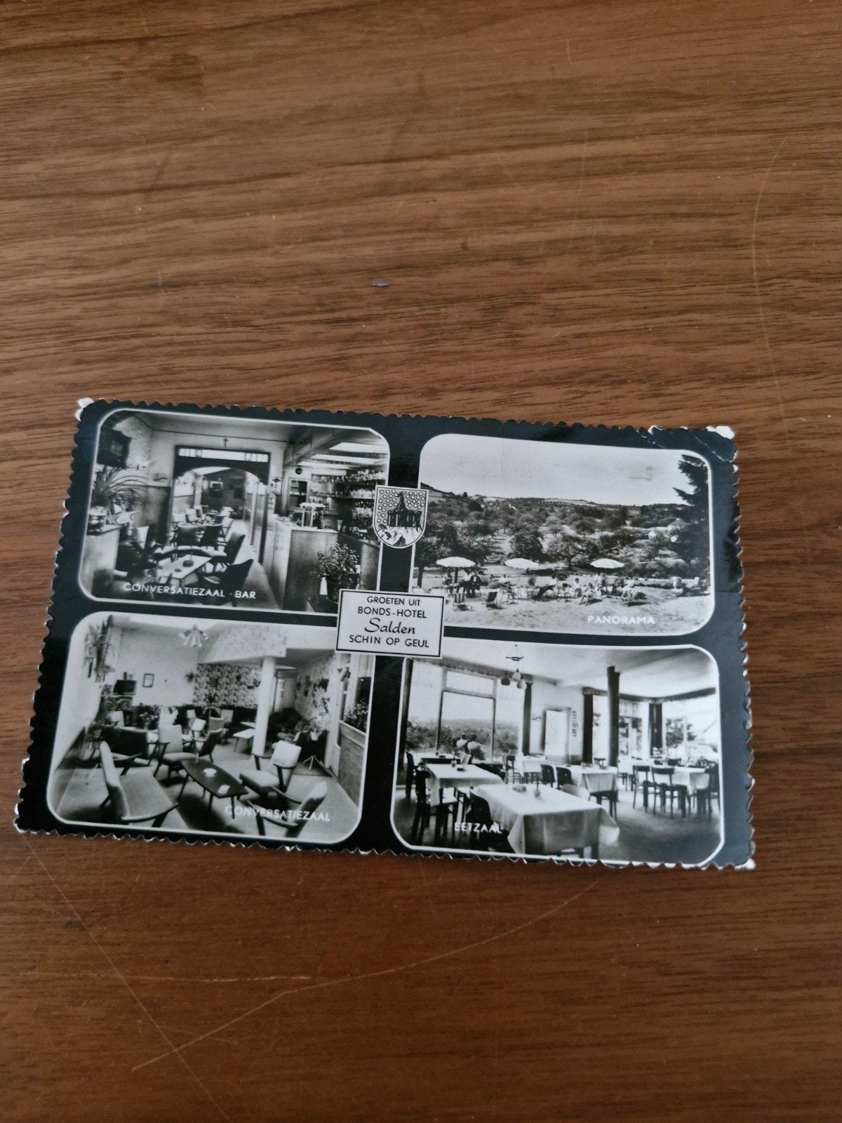 002 Oude ansichtkaart Bonds Hotel Salden Schin op Geul, Ophalen of Verzenden, 1940 tot 1960, Gelopen, Limburg