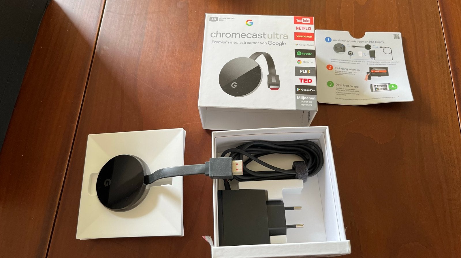 Google Chromecast Ultra - Premium 4K Mediaspeler, Verzenden, Zo goed als nieuw, HDMI, Zonder harde schijf