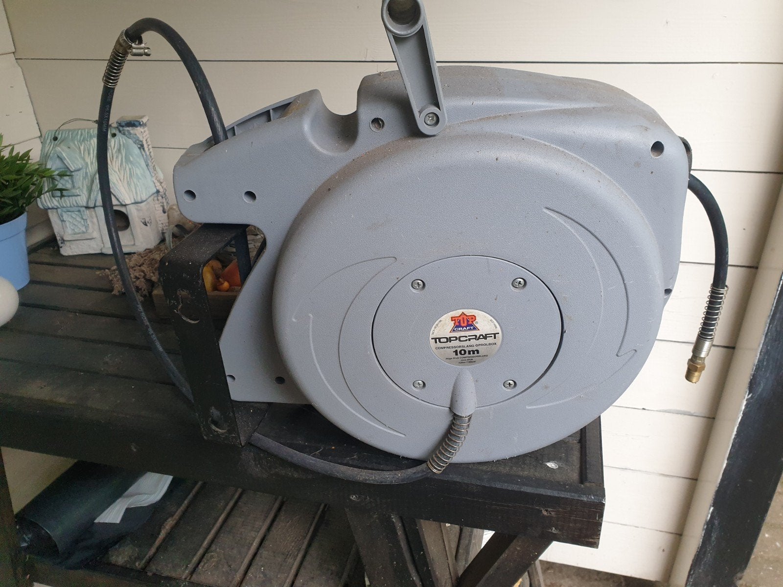 luchtslang haspel 10mtr €25, Tuin en Terras, Ophalen of Verzenden