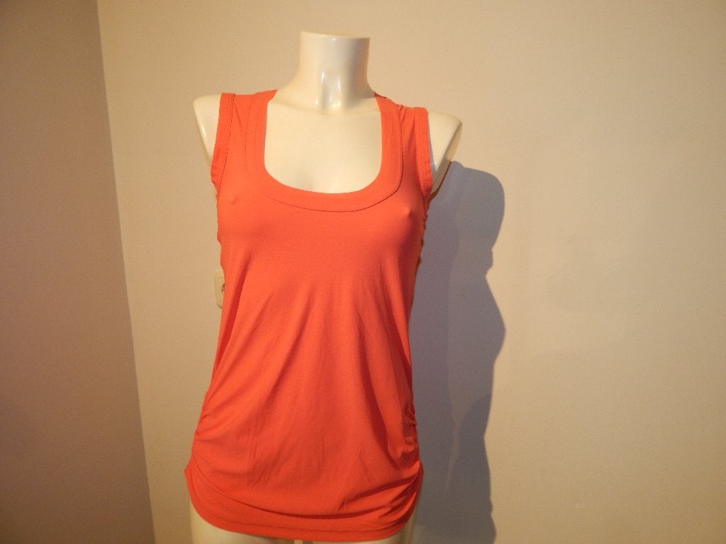 High Use travel stof top zilver merklabel gesmockt M