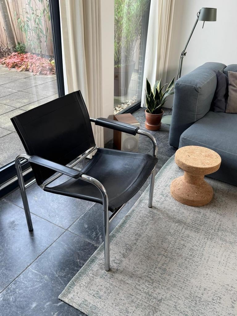 Vintage Ikea Klinte Lounge Stoel - Tord Björkland Jaren '80, Ophalen, Gebruikt, Vintage, Jaren '80, Scandinavisch Design, Zwart
