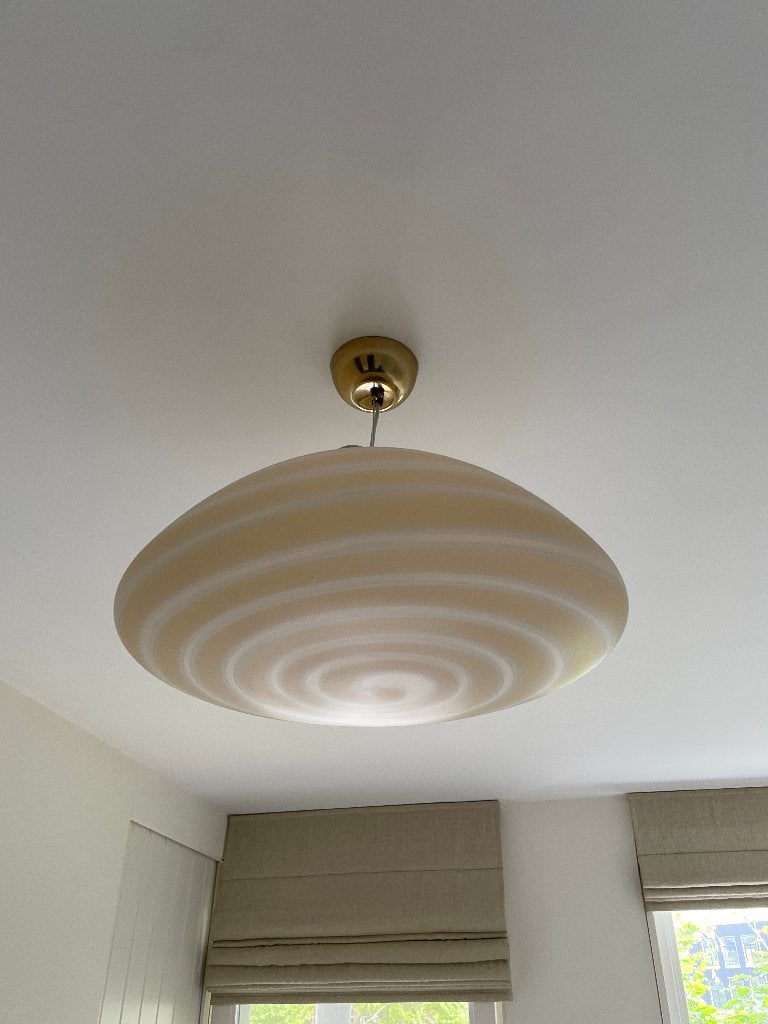 Vintage Murano glazen hanglamp, Ophalen, Zo goed als nieuw, Glas