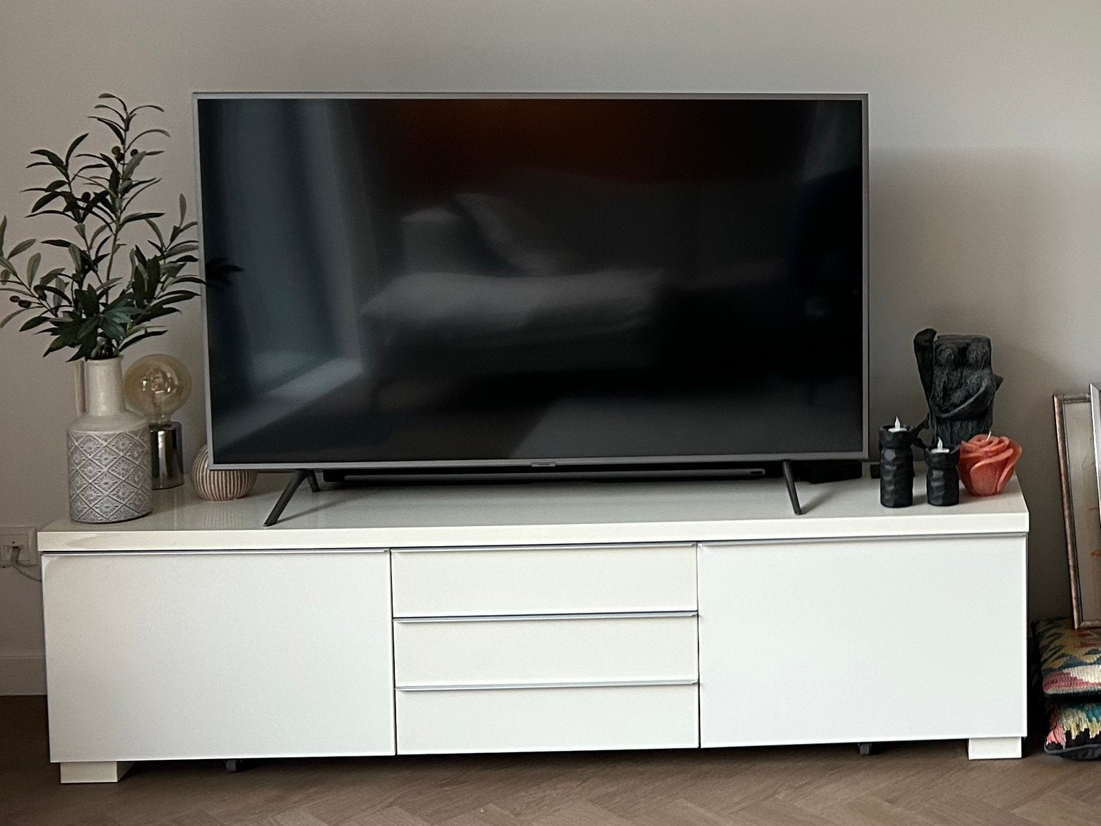 IKEA BESTÅ BURS wit tv meubel, Ophalen, Gebruikt, 150 tot 200 cm, Minder dan 100 cm