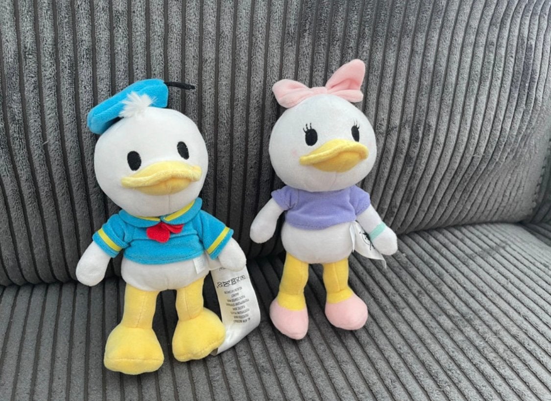 2 Disney Nuimos knuffels Donald Duck en Katrien Daisy Duck, Ophalen of Verzenden, Donald Duck, Zo goed als nieuw, Knuffel