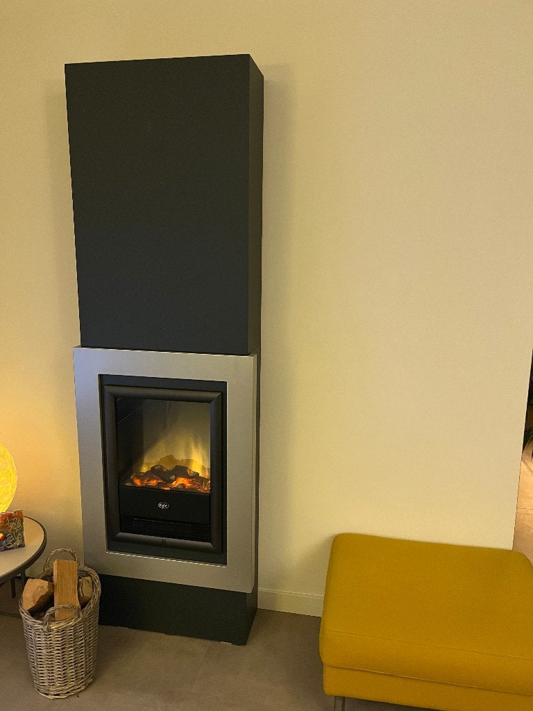 electrische open haard met ombouw, Ophalen, Gebruikt, Vrijstaande haard, Elektrische haard