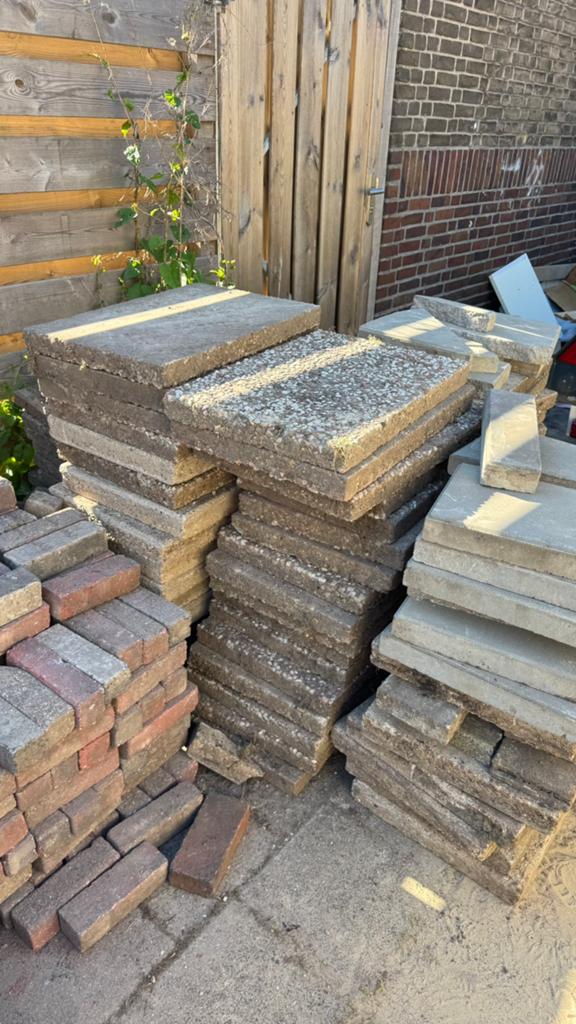 40x60 tegels, Tuin en Terras, Ophalen, Zo goed als nieuw, Beton, Terrastegels