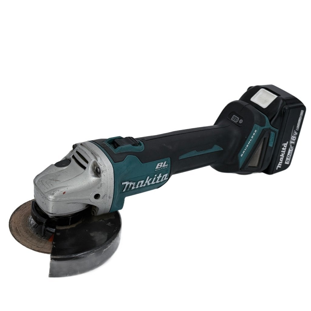 Makita DGA504 Haakse Slijper + Makita 18V 5.0Ah Accu, Makita, Gebruikt, Support@makita.com, Makita Corporation, 3-11-8, Sumiyoshi-cho, 
Anjo, Aichi 446-8502
Japan