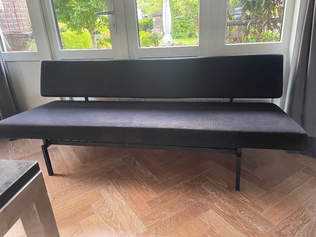 Gijs van der Sluis: Design bank / slaapbank. Zwart, Ophalen, Gebruikt, 60-er jaren, Minder dan 75 cm