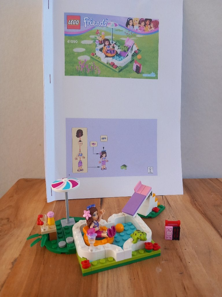 Lego Friends 41090 Olivia’s Zwembad., Gebruikt, Lego, Friends, Ophalen of Verzenden