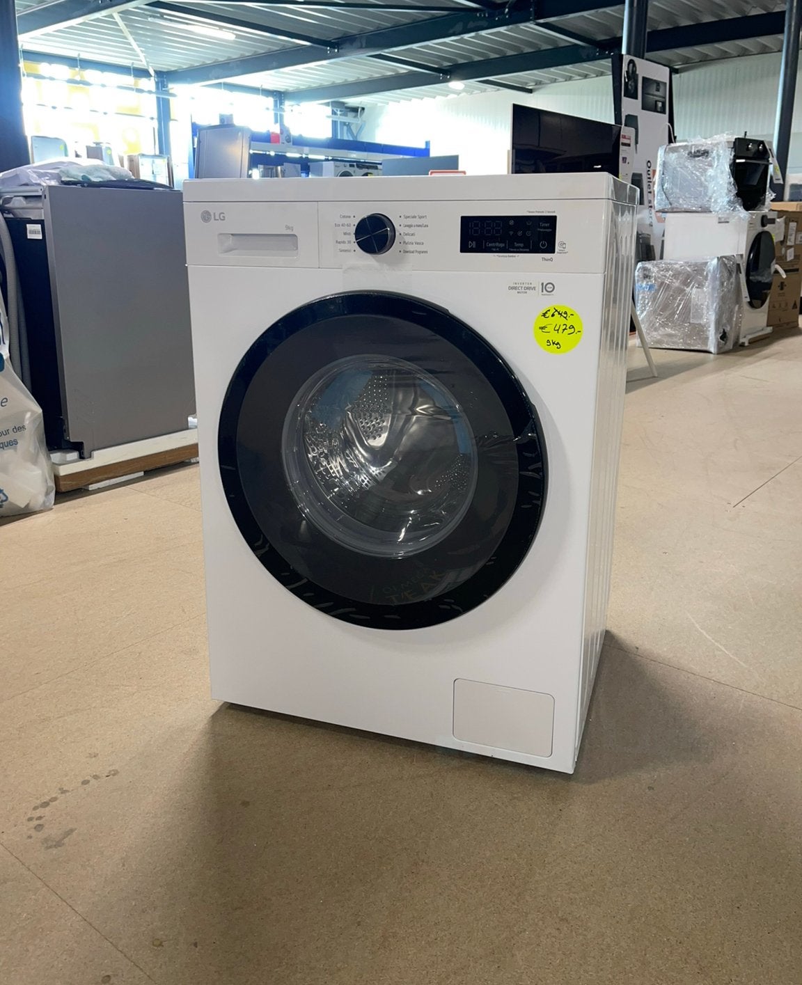 LG Wasmachine - Lichte transportschade, 9kg, 1200 tot 1600 toeren, 8 tot 10 kg, Nieuw, Ophalen of Verzenden
