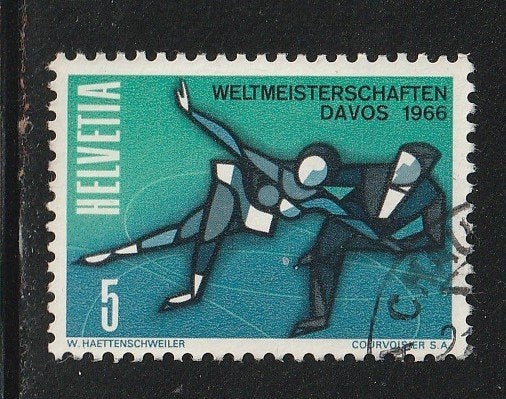 Zwitserland 1965 - W.K Kunstschaatsen, Ophalen, Gestempeld