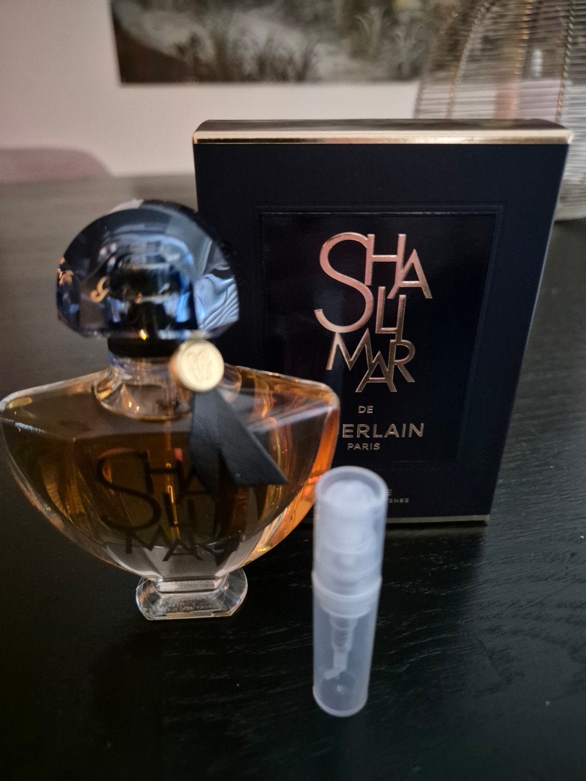 GUERLAIN SHALIMAR parfum 'l essence intense sample proefje, Verzamelen, Ophalen of Verzenden, Nieuw, Proef of Tester, Gevuld