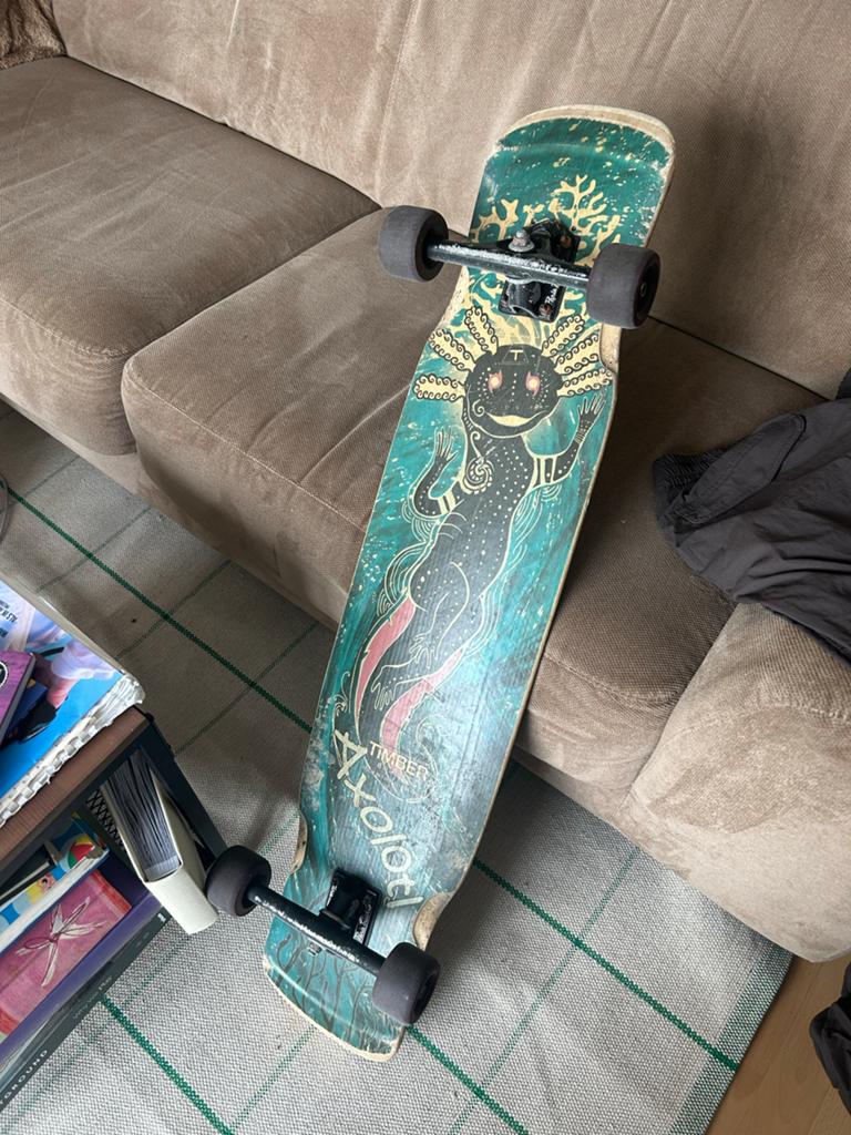 Timber Boards Axolotl Longboard met extra wielen, Ophalen, Gebruikt, Skateboard, Longboard