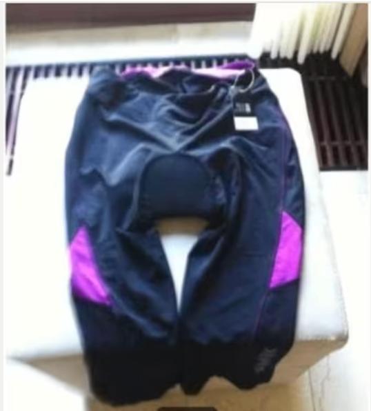Dames fietsbroek zwart/paars mt L merk Crivit, Maat 38/40 (M), Zwart, Ophalen of Verzenden, Hardlopen of Fietsen